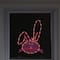 17" Pink Lighted Bunny Head Easter Window Silhouette